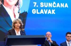 Sunčana Glavak na završnom predizbornom skupu HDZ-a u Klovićevim dvorima / Foto: Hina