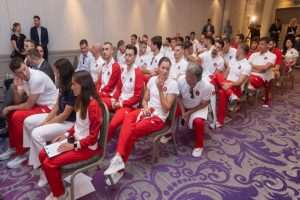 ANUŠIĆ SPORTAŠIMA KOJI IDU NA OLIMPIJSKE IGRE: Ponosno nosite hrvatska obilježja i borite se za Hrvatsku Hrvatski olimpijci pred odlazak u Pariz / Foto: Hina
