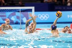 VELIKA POBJEDA HRVATSKE: Hrvatski vaterpolisti izborili polufinale nanijevši Španjolskoj prvi poraz na OI Detalj s utakmice Hrvatska - Španjolska / Foto: Hina