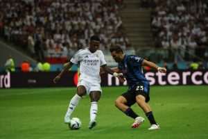 UEFA SUPERKUP: Real s 2:0 savladao Atalantu, Luka Modrić postao najtrofejniji igrač u povijesti "Kraljevskog kluba" Detalj s utakmice Real - Atalanta / Foto: Anadolu