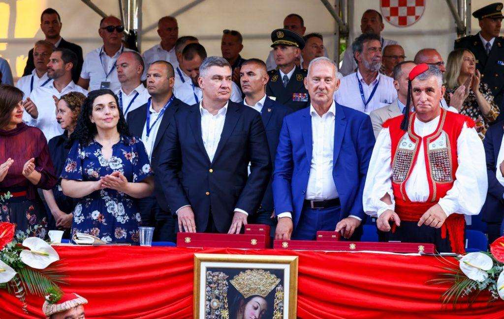 Na slici Vjosa Osmani, Zoran Milanović, Stipe Jukić i Miro Bulj
