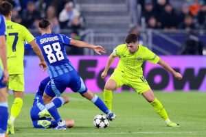 DINAMO PREGAZIO SLOVAN: Modra momčad u Bratislavi upisala veliku 4:1 pobjedu u Ligi prvaka Martin Baturina s loptom / Foto: Hina