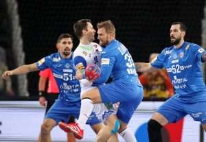 HRVATSKI RUKOMETAŠI PREGAZILI SLOVENCE: Martinović u napadu i Kuzmanović na vratima predvodili raspoloženu Hrvatsku Detalj utakmice Hrvatske i Slovenije / Foto: Hina