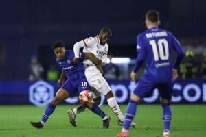 SLAVLJE I TUGA U MAKSIMIRU: Unatoč 2:1 pobjedi nad Milanom, Dinamo ispao iz Lige prvaka Ronael Pierre-Gabriel i Yunus Musah / Foto: Hina