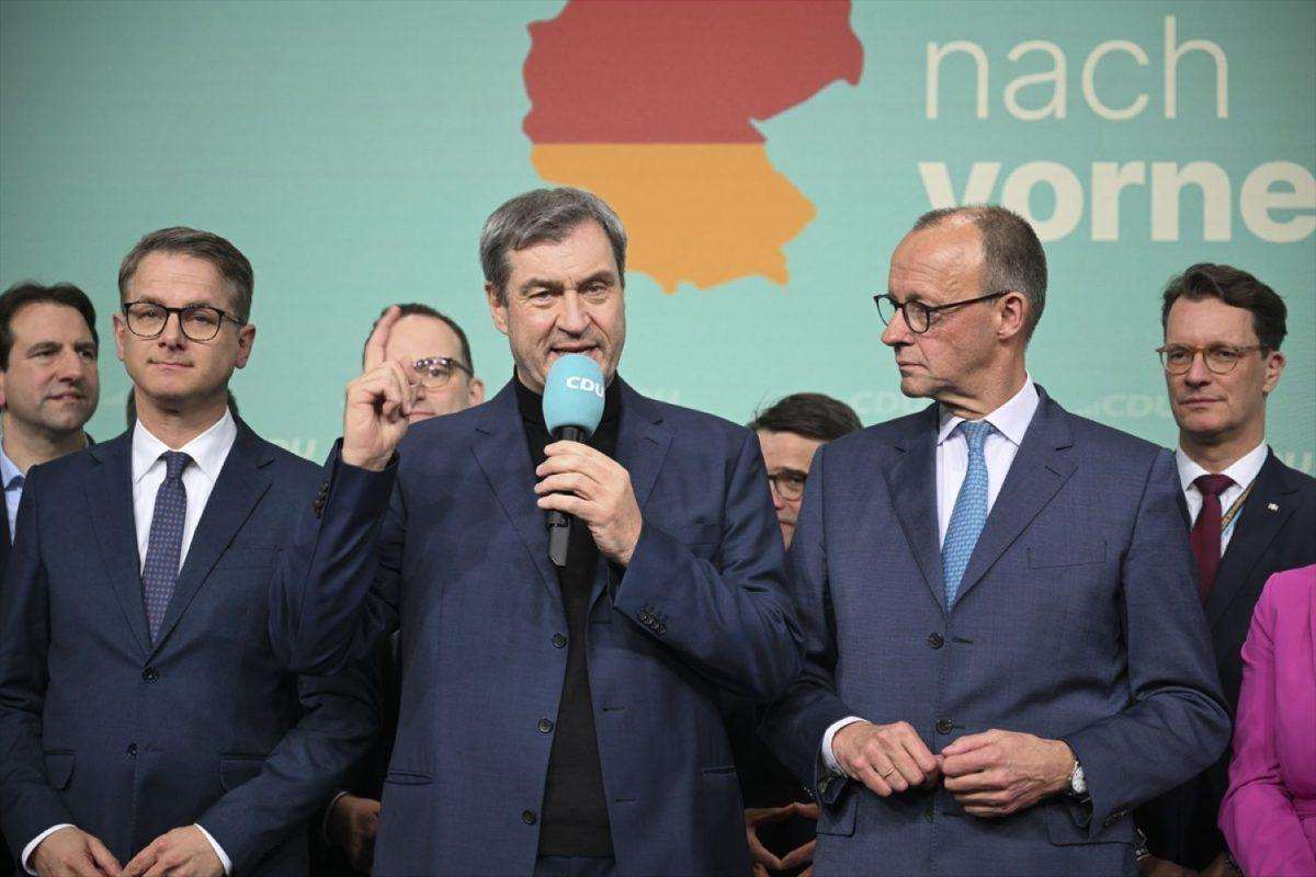 Markus Söder govori nakon pobjede demokršćanske koalicije CDU/CSU / Foto: Anadolu