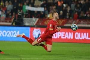 U KVALIFIKACIJSKOJ SKUPINI ZA SP U KOJOJ NASTUPA HRVATSKA: Češka u gostima svladala Gibraltar 4:0, Crna Gora pogotkom u 90+6. minuti svladala Farske otoke Detalj s utakmice Crne Gore (ILUSTRACIJA) / Foto: Anadolu