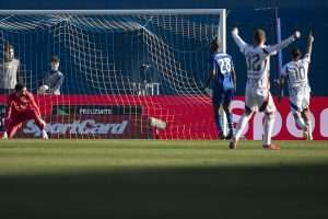 LUDNICA NA MAKSIMIRU: Hajduk u sudačkoj nadoknadi izjednačio, borba za trofej se nastavlja Ivan Nevistić, Kevin Theophile-Catherine, Šimun Hrgović, Marko Livaja / Foto: Hina
