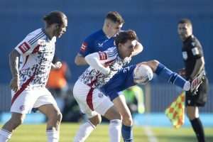 LUDNICA NA MAKSIMIRU: Hajduk u sudačkoj nadoknadi izjednačio, borba za trofej se nastavlja Marko Livaja, Kristian Niko Sigur, Bartol Franjić/Foto:Hina