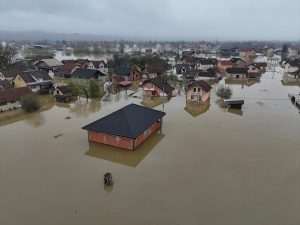 Poplave u Prijedoru/ Foto: Anadolu
