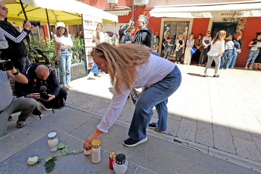 Zadar - Prosvjed ispred Županijskog suda