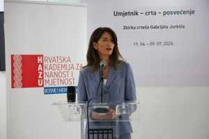 LIVNO: Stvaralaštvo Gabrijela Jurkića dio je kulturnog i povijesnog identiteta Hrvata u BiH Otvorenje izložbe / Foto: HDZ