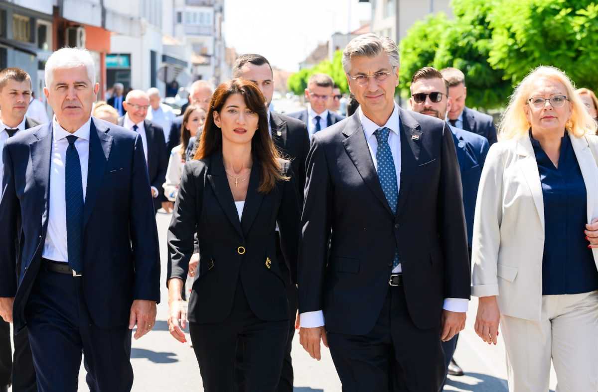 Čović, Plenković u Orašju / Foto: HDZ BiH